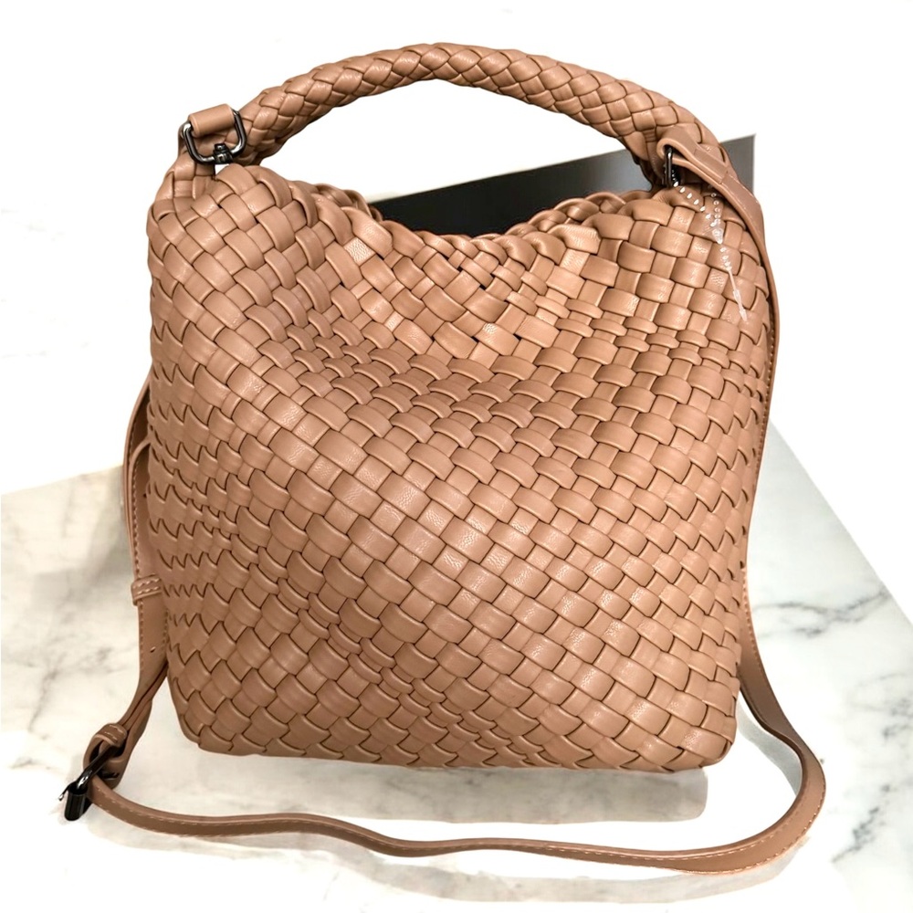 🆕 Woven Tote Bag Crossbody and Pouch - Picture 3 of 9